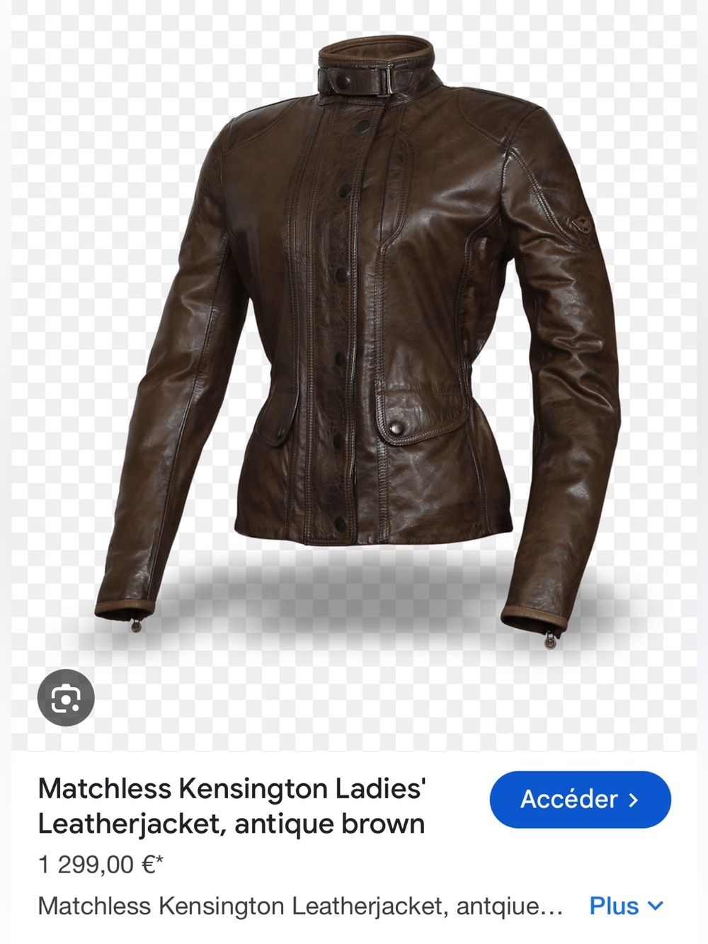 Matchless women iconic Kinsington leather jacket.